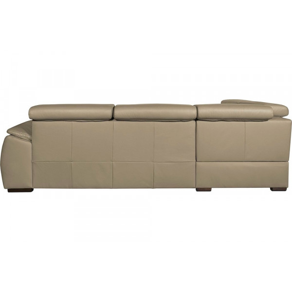 - Canapé d'angle en 100% cuir de luxe italien , 5/6 places CITIBEST, couleur beige, angle gauche