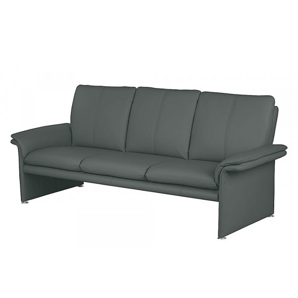 Ensemble Canapé 3 places et 2 places en 100% tout cuir italien vachette COMO, gris clair