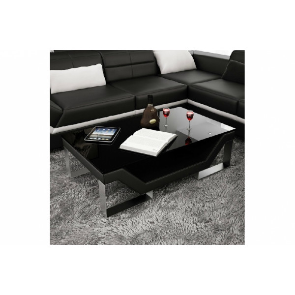 Table basse design PERLE, noir