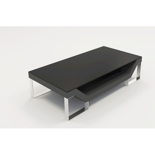 Table basse design PERLE, gris foncé