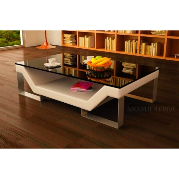 Table basse design PERLE, beige