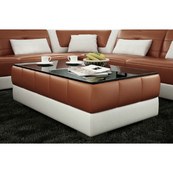 Table basse design ZEINA, marron.