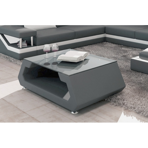 Table basse design ALMA, gris foncé.