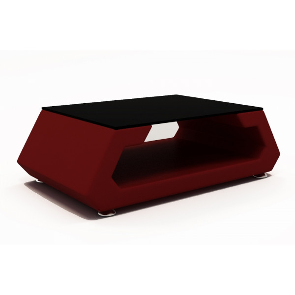 Table basse design ALMA, bordeaux.