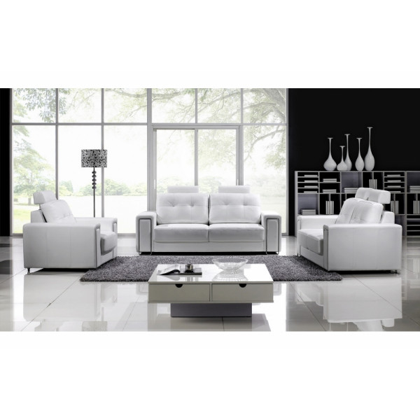 Fauteuil une place en cuir Prestige luxe haut de gamme italien MATIGNON, noir