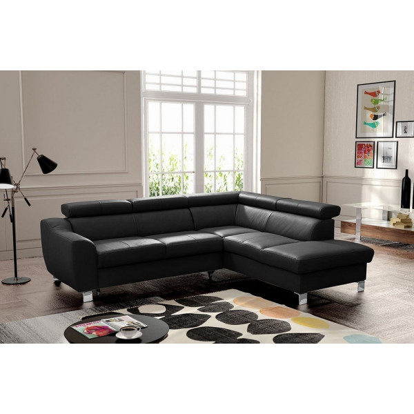 Canapé d'angle en cuir italien de luxe 5 places ASTRIDO